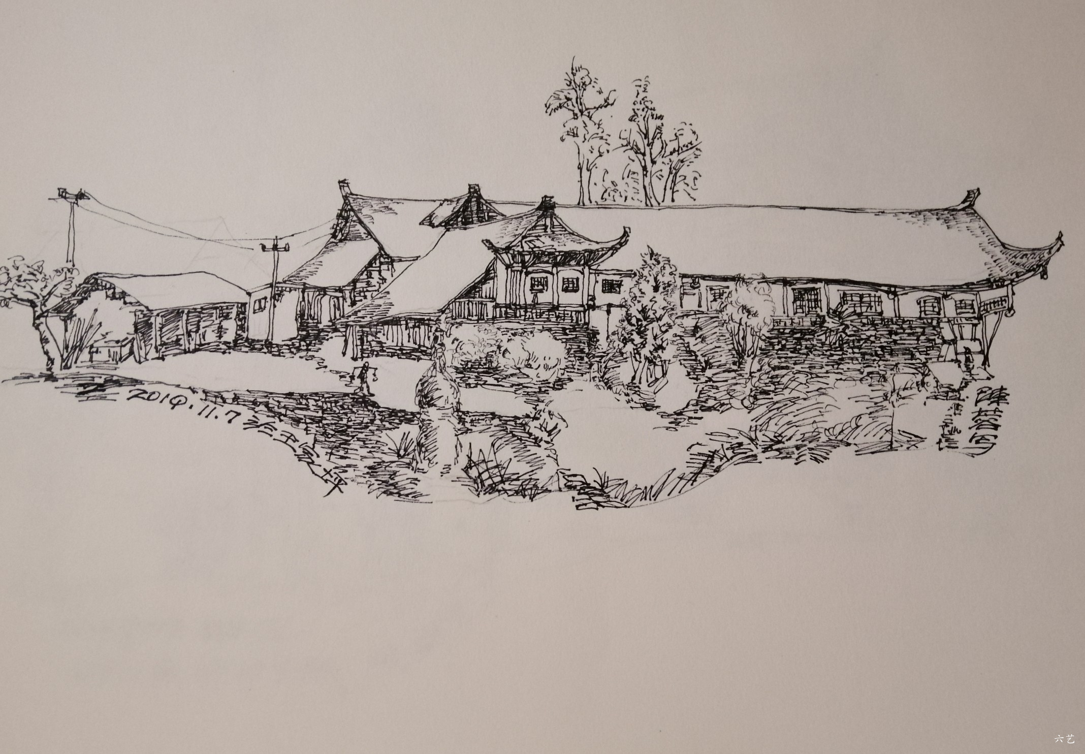 《土家吊脚楼》系列                            风景速写
